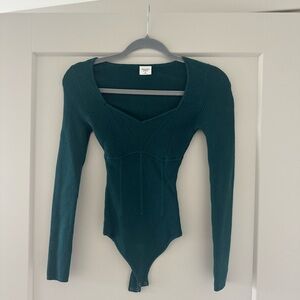 Long Sleeve Bodysuit - Hunter Green